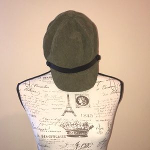 Olive Corduroy Cabbie Hat